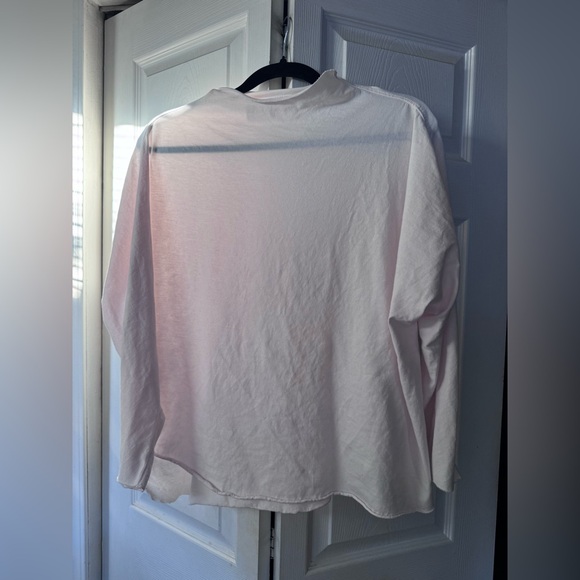 Frank & Eileen Tee Lab Long Sleeve Funnel Neck Tee Ballet Slipper size Small - Picture 11 of 12